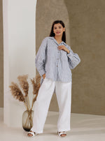 Load image into Gallery viewer, Linen Pants with elasticated waistband
