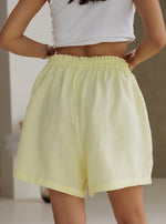 Load image into Gallery viewer, Linen Shorts with elasticated waistband
