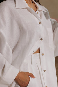 Linen Shirt Mona with belt